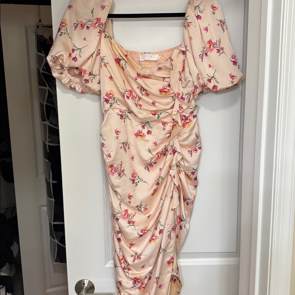 Astr Blush Floral Dress